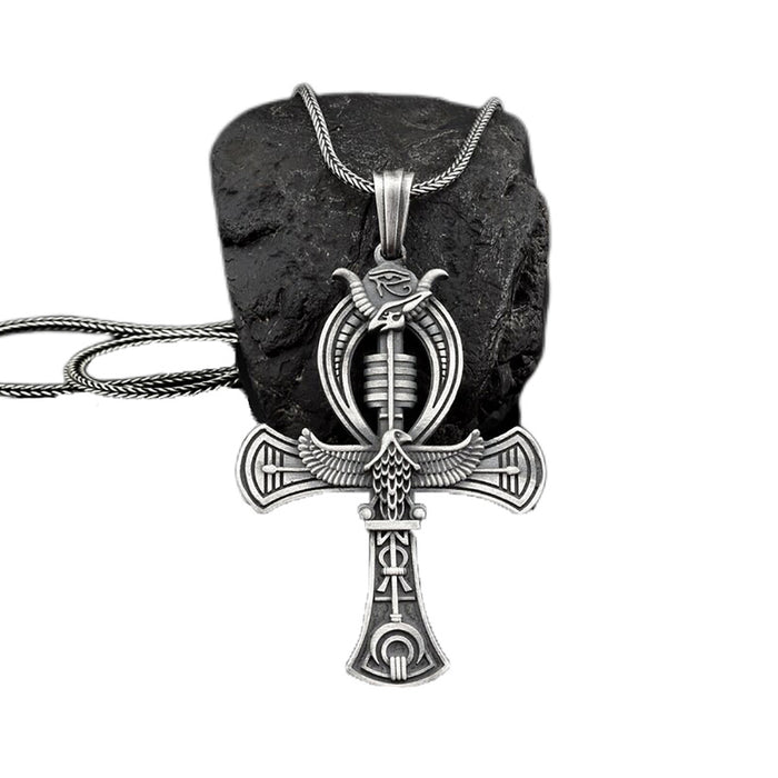 Egyptian Ankh Key Necklace Pendant The Symbol of Reincarnation Hiphop Jewelry