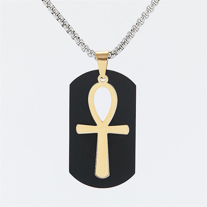 Egyptian Ankh Key Necklace Pendant Symbol of Life Cross Fashion HipHop Jewelry