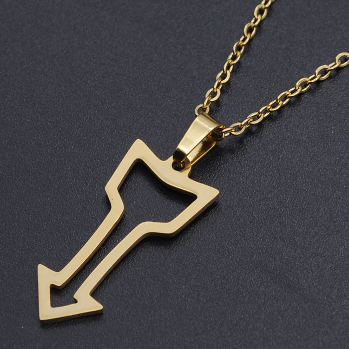 10 Pcs Lot Arrow Necklace Pendant Geometry Signs Symbols Fashion Simple Jewelry