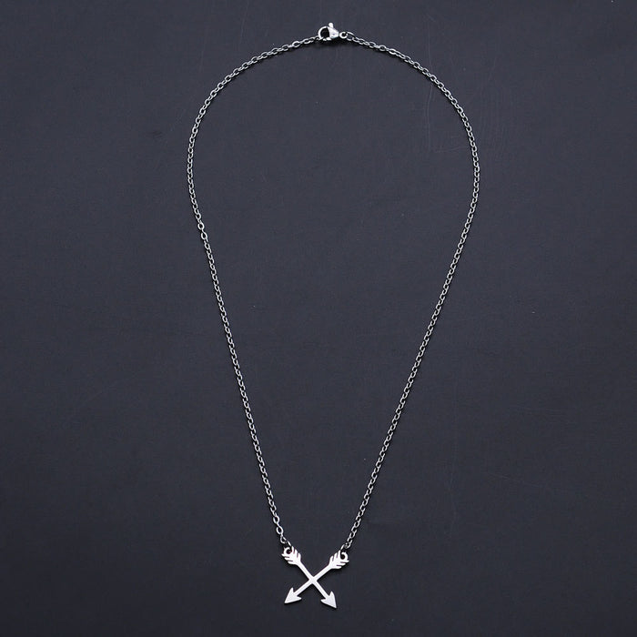 10 Pcs Lot Beautiful Arrow Necklace Pendant Geometry Cross Fashion Simple Jewelry