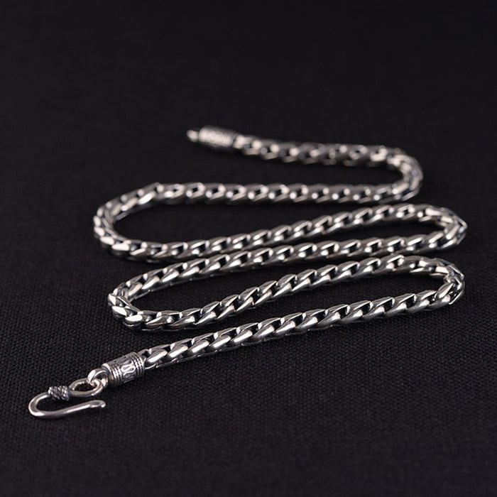 Real Solid 925 Sterling Silver Necklaces Snakelike Miami Chain  20"-24"