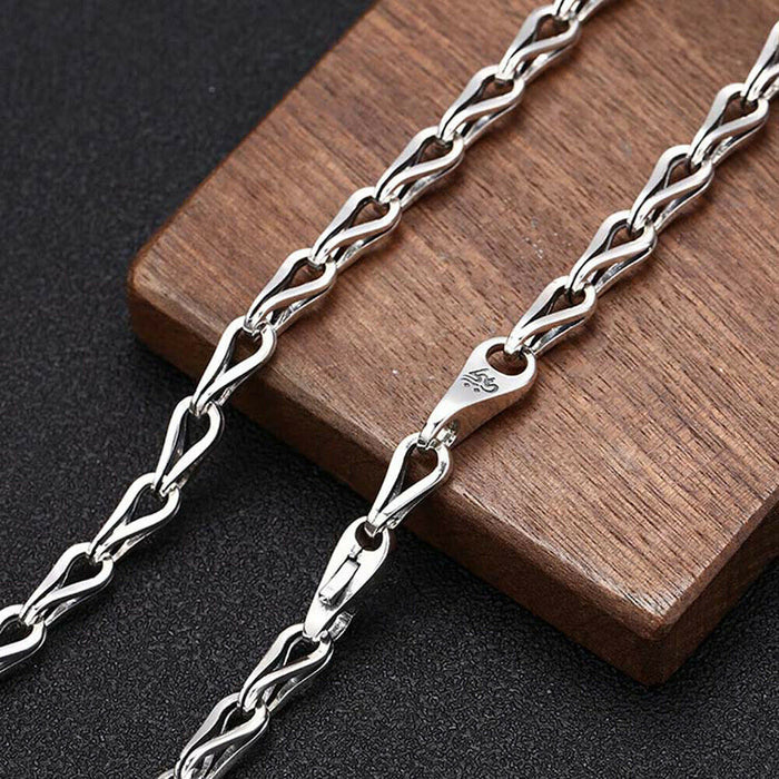 Real Solid 925 Sterling Silver Necklaces Melon Seed Chain Hook 20" - 28"