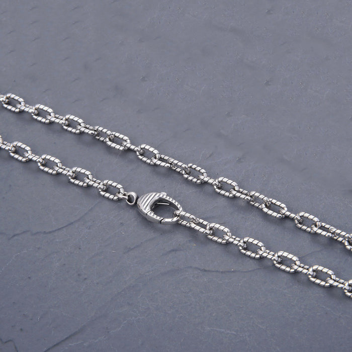 Real Solid 925 Sterling Silver Necklace Jewelry Chain Link Thread Hook-Buckle 22"- 26"