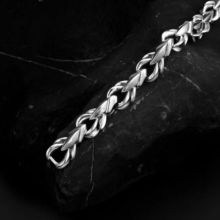 Real Solid 925 Sterling Silver Clavicle Chain Necklace Gothic Sexy Loving Heart Punk Jewelry