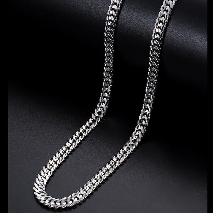 Real Solid 925 Sterling Silver Necklace Miami Cuban Chain Fashion Punk Jewelry 16"-24"