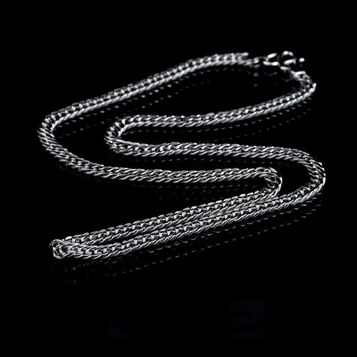 Real Solid 925 Sterling Silver Necklace Miami Cuban Chain Fashion Punk Jewelry 18"-24"