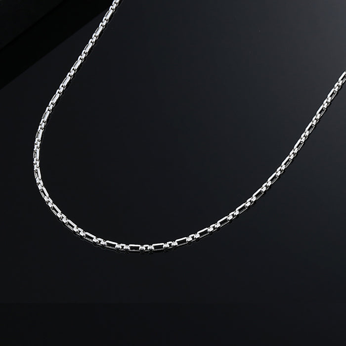 3.5mm Real Solid 999 Fine Silver Necklace Link Chain Fashion Punk Jewelry 22"-28"