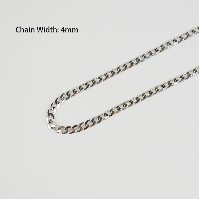 Real Solid 925 Sterling Silver 2mm-8mm Necklace Miami Cuban Link Chain Punk Jewelry 16"-24"