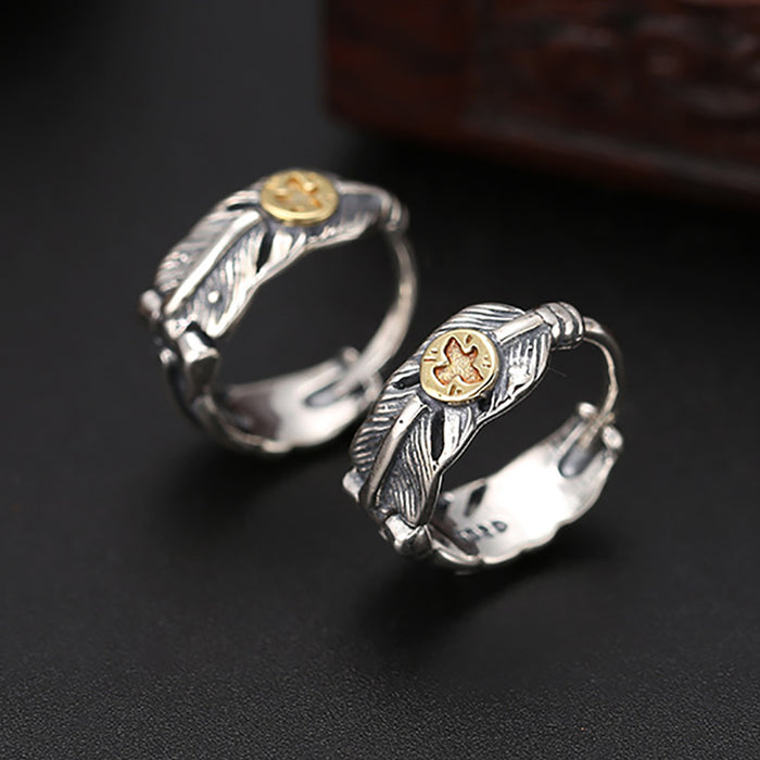 925 Sterling Silver Stud Earrings Thai Silver Feather Eagle Men Fashion Jewelry
