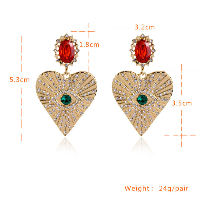 5 Pairs Lot Loving Heart Earrings Gold Plated Wholesale Women  Fashion Jewelry