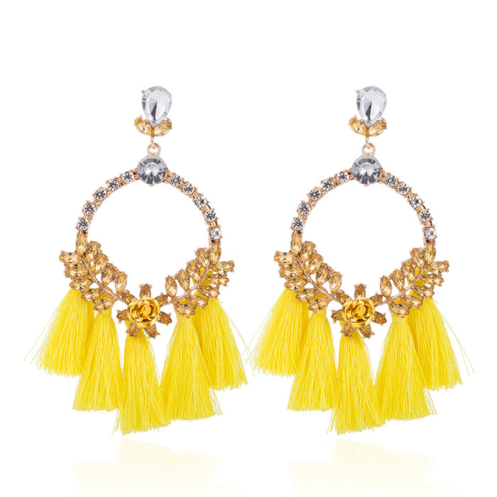 5 Pairs Lot Charm Diamond Earrings Gold Plated Wholesale Women Fashion Jewelry