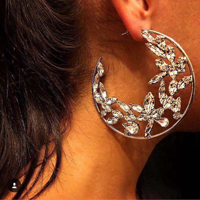 Charm Diamond Earrings Gold Plated Wholesale Women Beautiful Fashion Jewelry