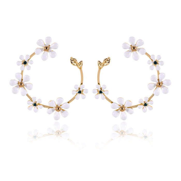 Charm Flowers & Plants Earrings Gold Plated Women Beautiful Fashion Jewelry