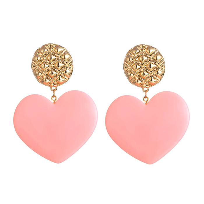 5 Pairs Lot Loving Heart Earrings Gold Plated Wholesale Women Fashion Jewelry