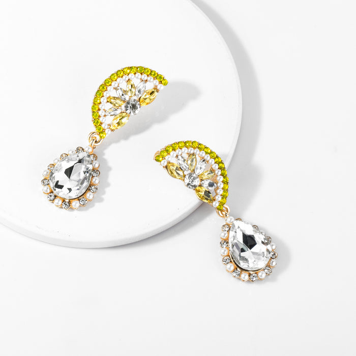 5 Pairs Lot Charm Diamond Earrings Half C-Shape Wholesale Women Fashion Jewelry