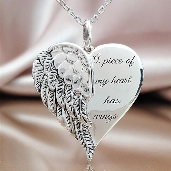 Beautiful Angel Wings Necklace Pendant Angels Love Hearts Fashion Jewelry