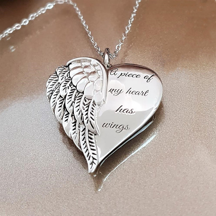 Beautiful Angel Wings Necklace Pendant Angels Love Hearts Fashion Jewelry