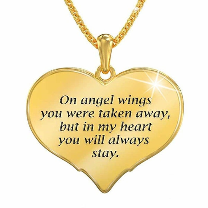 Charm Angel Wings Necklace Pendant Angels Love Hearts Starry Sky Fashion Jewelry
