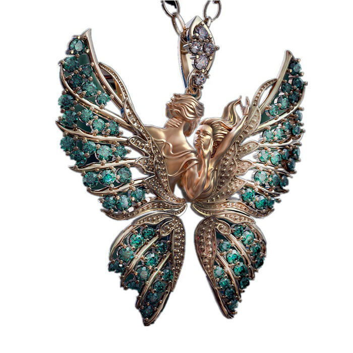 Beautiful Angel Wings Necklace Pendant Angels Butterfly Fashion Charm Love Jewelry