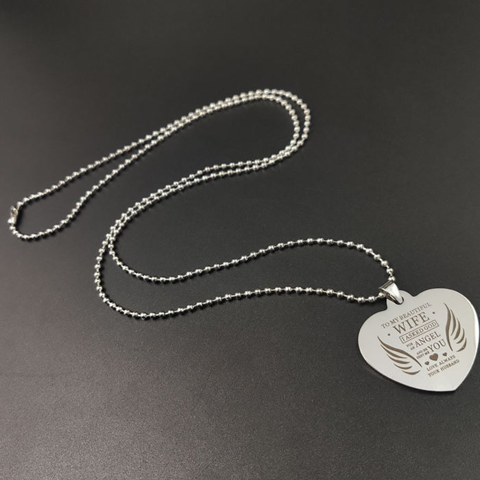Beautiful Love Hearts Necklaces Pendants Angel Wings Fashion Jewelry