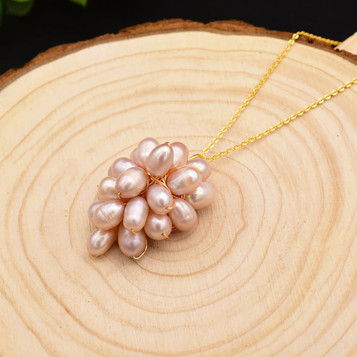 Baroque Natural Freshwater Pearl Necklace Pendant Women Fashion Jewelry