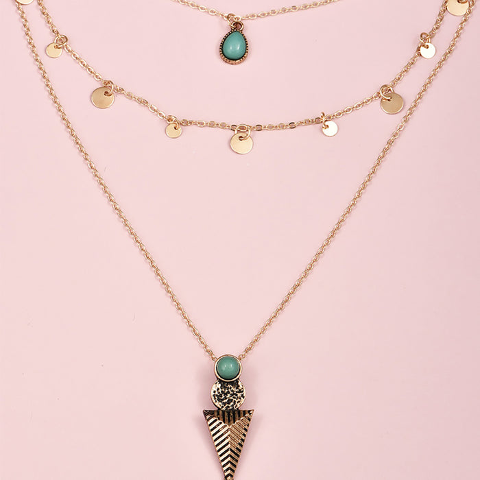 10 PCS lOT Beautiful Arrow Necklace Pendant Bohemian Layered Fashion Jewelry
