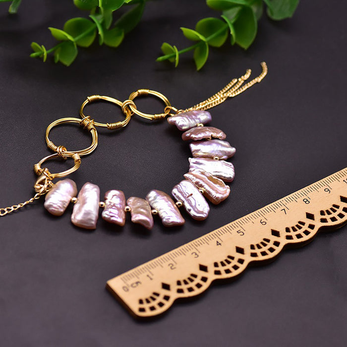 Baroque Natural Freshwater Pearl Bracelet Women Fashion Jewelry Adjustable