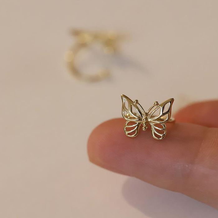 9K Solid Gold Cuffs Wraps Earrings Butterfly Beautiful Charm Jewelry