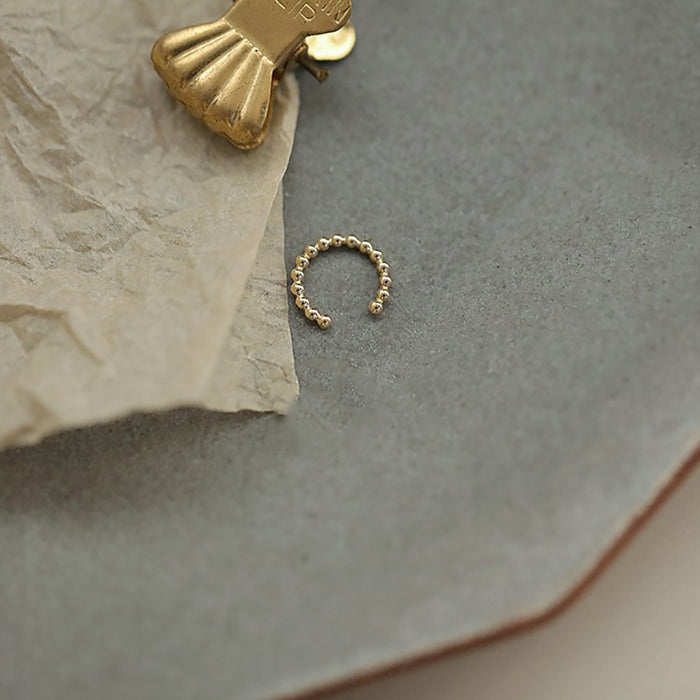 9K Solid Gold Cubic Zirconia Cuffs Wraps Earrings Heart Star Bead Charm Jewelry