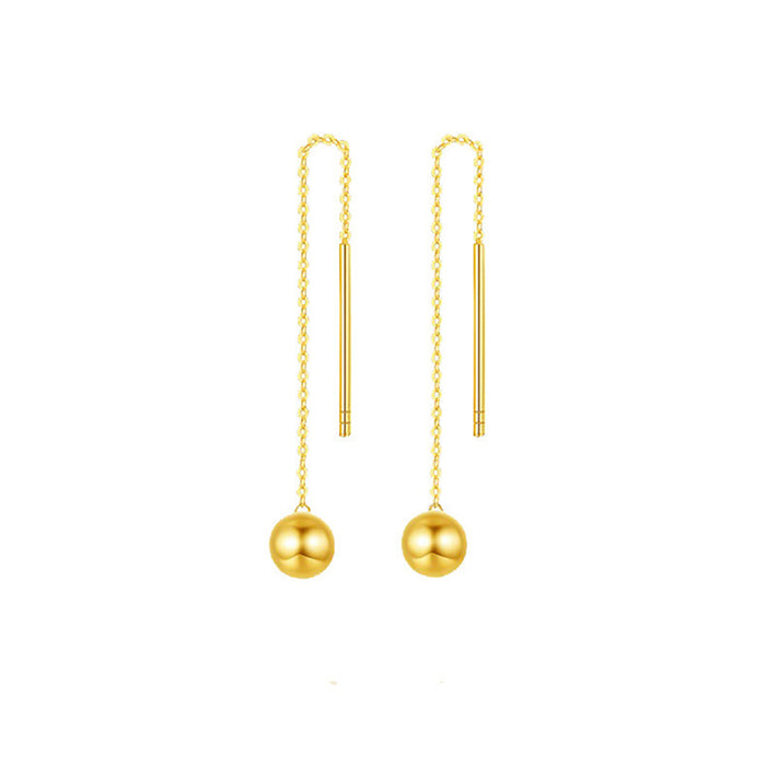 18K Solid Gold Drop Dangle Earrings Heart Star Crown Bow Bead Charm Jewelry
