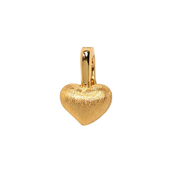 18K Solid Gold Clip Buckle Pendant Loving Heart Beautiful Jewelry Stamped Au750
