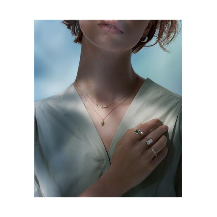 9K Solid Gold O Chain Peridot Pendant Necklace Beautiful Charm Oval Jewelry
