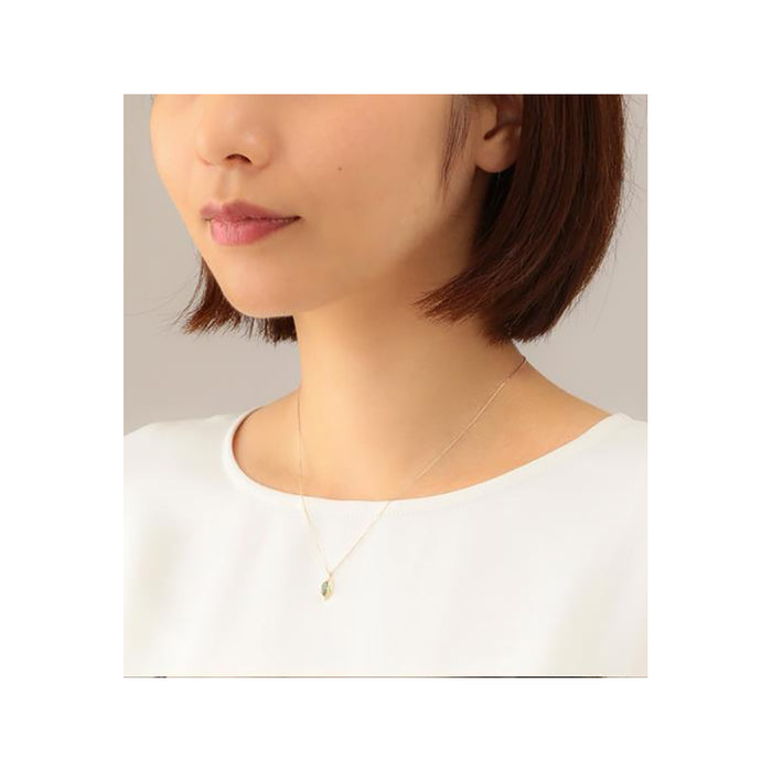 9K Solid Gold O Chain Peridot Pendant Necklace Beautiful Charm Oval Jewelry
