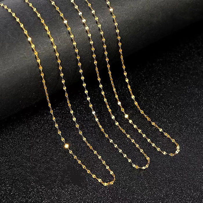 18K Solid Gold Lips Link Chain Necklace Beautiful Charm Jewelry Stamped Au750