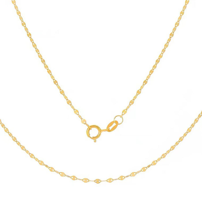 18K Solid Gold Lips Link Chain Necklace Beautiful Charm Jewelry Stamped Au750