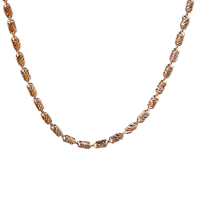 18K Solid Gold Bead Chain Beaded Necklace 1.2mm Width Charm Jewelry 18"-24"