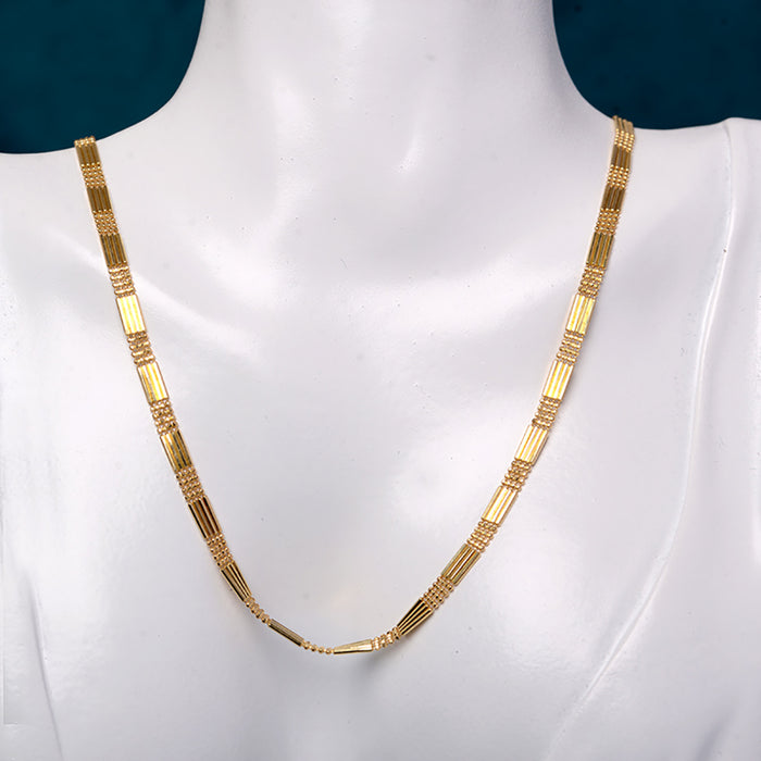 18K Solid Gold Bamboo Chain Multilayer Necklace Stamped Au750 Charm Jewelry 18"