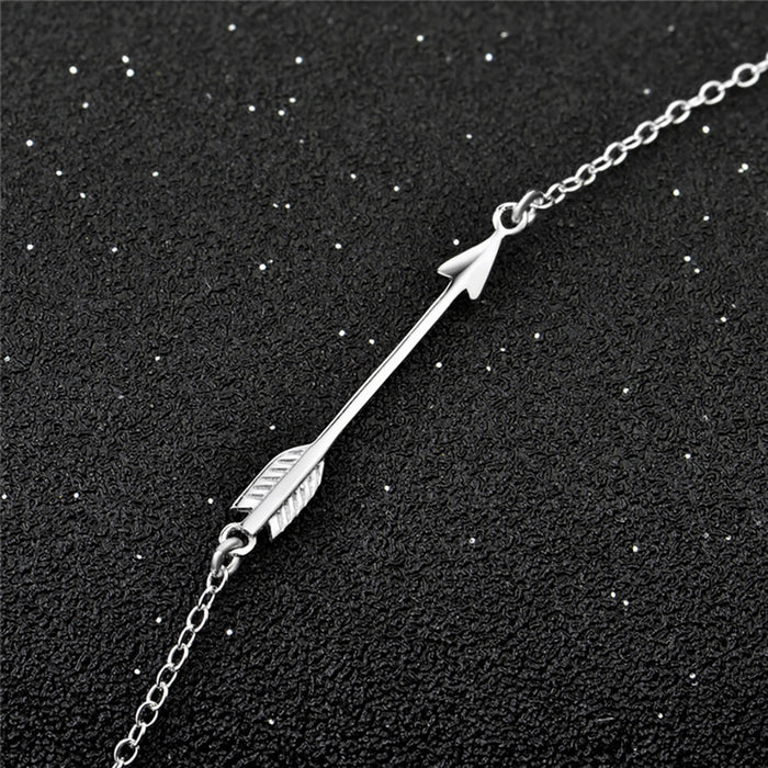 925 Sterling Silver Arrow Necklace Pendant Beautiful Fashion Jewelry