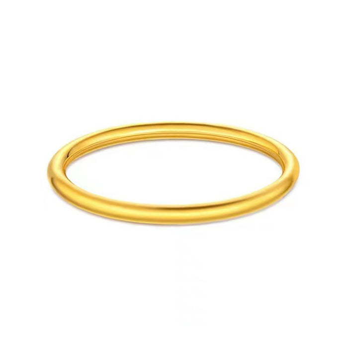 Authentic 18K Solid Gold Plain Band Rings Fashion Beautiful Dainty Jewelry Size 5-9