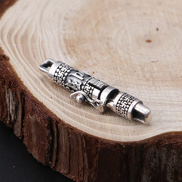 925 Sterling Silver Om Mani Padme Hum Clasp Bracelet DIY Jewelry Findings Making