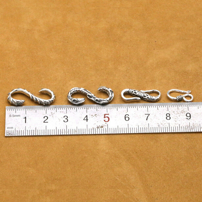 10Pcs 925 Sterling Silver S Hook Clasp For Bracelet Necklace DIY Jewelry Making Parts