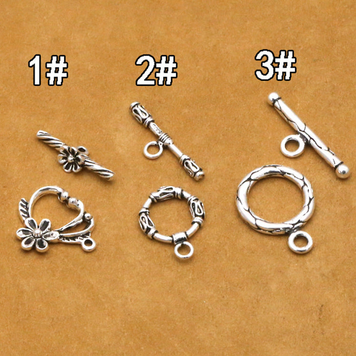 5Pcs 925 Sterling Silver TO-Buckle Clasp For Bracelet Necklace DIY Jewelry Making