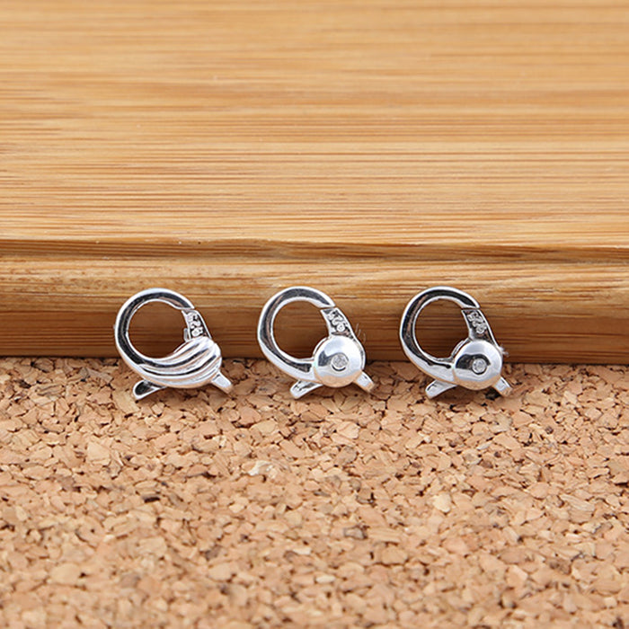 2Pcs/Set 925 Sterling Silver Lobster Clasp Snap For Bracelet Necklace DIY Jewelry Making