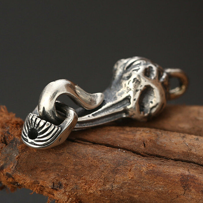 925 Sterling Silver Skull Skeleton Clasp For Bracelet Necklace DIY Making Parts
