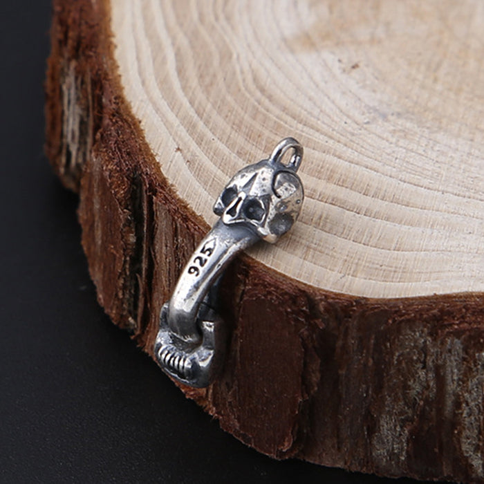 3Pcs 925 Sterling Silver Skull Clasp For Bracelet Necklace DIY Making Parts