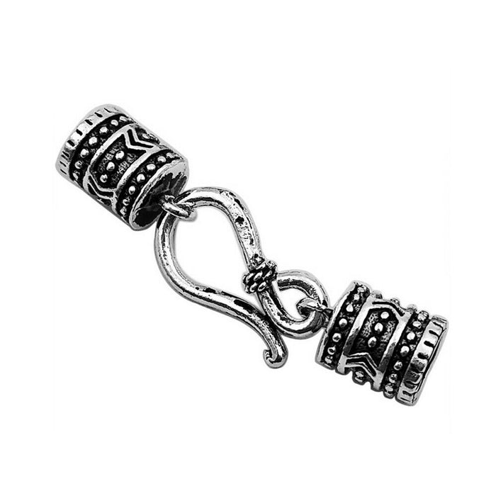 3Pcs 925 Sterling Silver DIY Clasp Connector Leather Cord End Bracelet Necklace