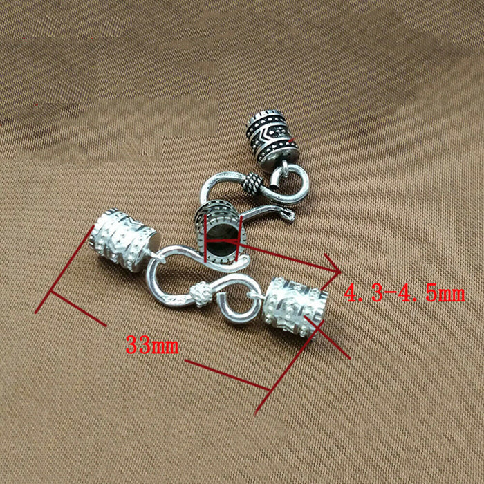 3Pcs 925 Sterling Silver DIY Clasp Connector Leather Cord End Bracelet Necklace