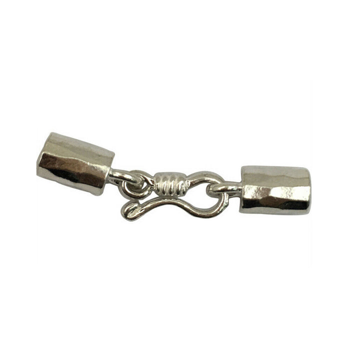 5Pcs 925 Sterling Silver DIY Clasp Connector Leather Cord End Bracelet Necklace