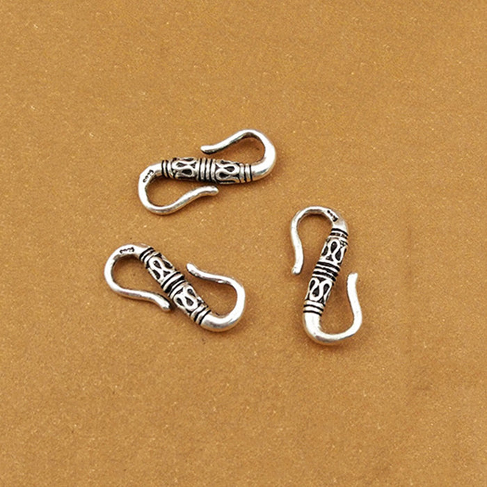 5Pcs 925 Sterling Silver S Hook Clasp For Bracelet Necklace DIY Jewelry Making Parts