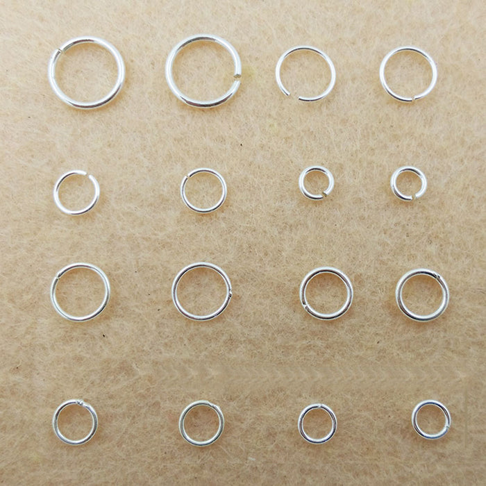 30Pcs 925 Sterling Silver Open Jump Ring Clasp DIY Connector Findings 5mm-10mm